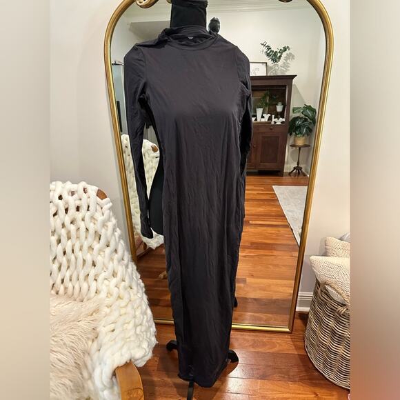 Skims Fits Everybody Crew Neck Long Sleeve Dress - Picture 3 of 11